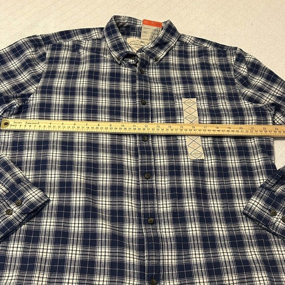 St Johns Bay Shirt Mens Size Large Long Sleeve Black Plaid Button Down - Picture 10 of 16